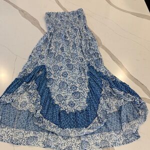Blue and White Floral Women's Skirt